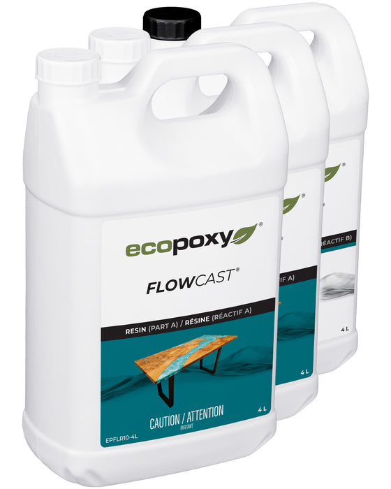 FlowCast Deep Pour Epoxy Resin Kit - 3.2 Gal / 12L