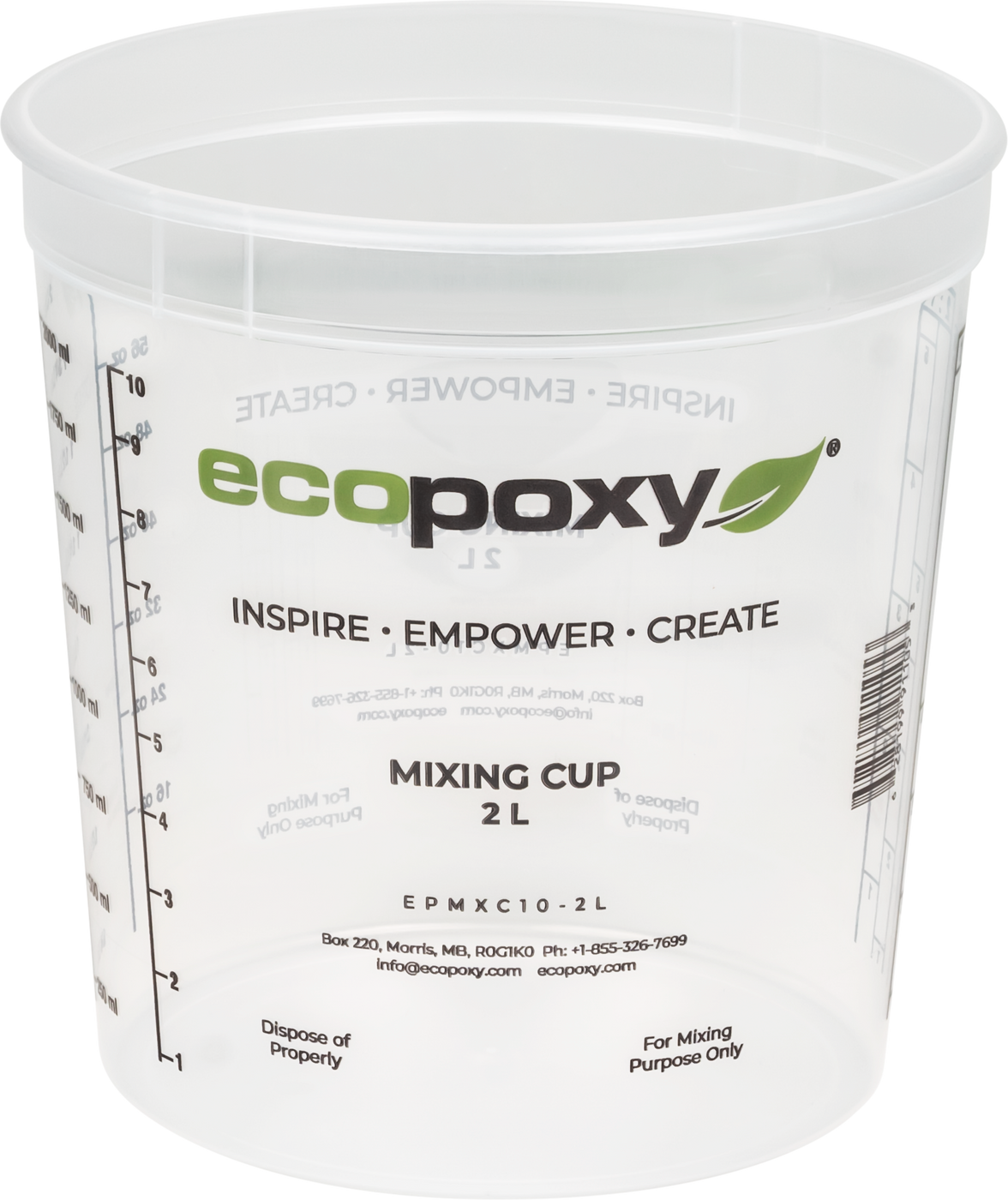 Graduated Epoxy Mixing Cups Mix with Confidence — EcoPoxy USA Inc.