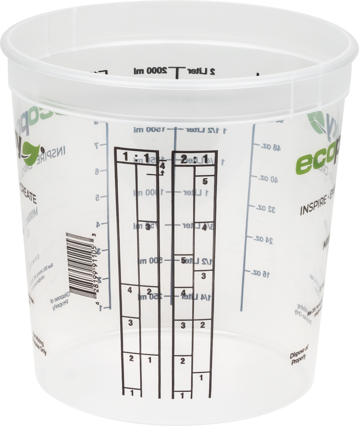 Graduated Epoxy Mixing Cups Mix with Confidence — EcoPoxy USA Inc.