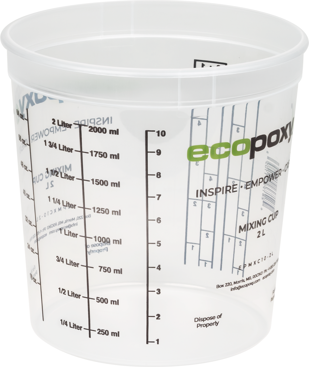 Graduated Epoxy Mixing Cups Mix with Confidence — EcoPoxy USA Inc.