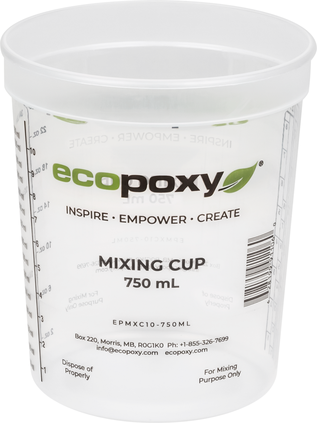 Graduated Epoxy Mixing Cups Mix with Confidence — EcoPoxy USA Inc.